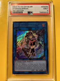 YuGiOh I:P MASQUERENA #BLMR-EN085🔥PSA 9 MINT🔥1st EDITION-2023 SECRET RARE - Image 1