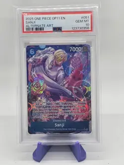 Sanji Alternate Art One Piece Op11-A Fist Of Divine Speed 051 NM PSA 10 - Image 1