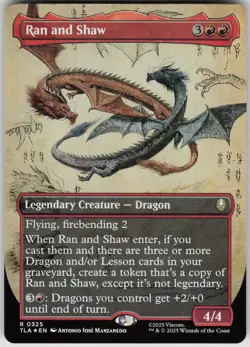 MTG Ran and Shaw (Borderless) Foil NM Avatar: The Last Airbender Magic 325 - Image 1