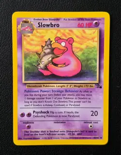 Pokemon Fossil Slowbro 43/62 Unlimited Vintage WOTC Uncommon - Image 1