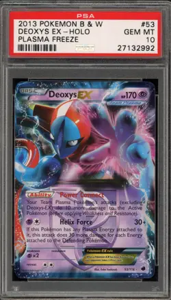 Pokemon Deoxys EX Plasma Freeze Holo Ultra Rare #53 PSA 10 Gem Mint - Image 1