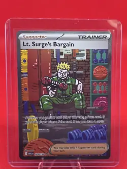 Pokemon TCG Lt. Surge's Bargain 185/132 Me01: Mega Evolution Holo - Image 1
