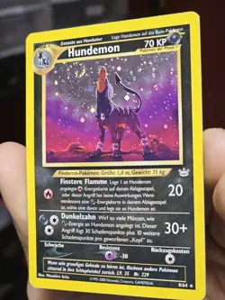 Pokemon TCG: Hundemon (Houndoom) (German) Holo Rare 08/64 Neo Revelation MP/HP - Image 2