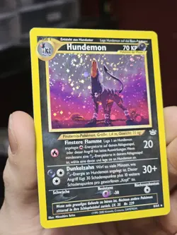 Pokemon TCG: Hundemon (Houndoom) (German) Holo Rare 08/64 Neo Revelation MP/HP - Image 3