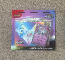 Pokemon TCG Prismatic Evolutions Tech Sticker Collection Sealed Sylveon 3 Packs - Image 1