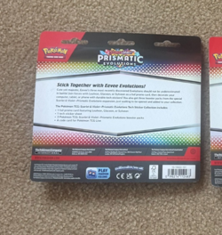 Pokemon TCG Prismatic Evolutions Tech Sticker Collection Sealed Glaceon 3 Packs - Image 2