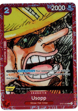 One Piece TCG Usopp ST01-002 NM Film Red Premium Collection English - Image 1