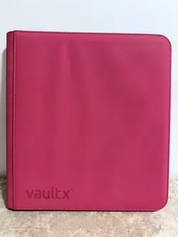 Vault X Red Card Binder 12-Pocket Exo-Tec® Zip - Side-loading, Holds 480 Cards - Image 1