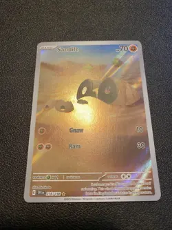 Pokemon TCG Sandile Scarlet & Violet Base Set Holo Card 216/198 - Image 1