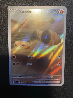 Pokemon TCG Sandile Scarlet & Violet Base Set Holo Card 216/198 - Image 2