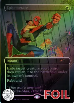 MTG Ephemerate (Rainbow Foil) (1990) | NM Foil | Secret Lair Spider-Man {SLD} - Image 1