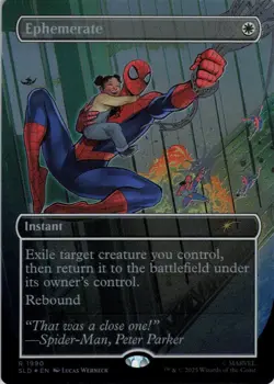 MTG Ephemerate (Rainbow Foil) (1990) | NM Foil | Secret Lair Spider-Man {SLD} - Image 2