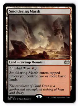 Smoldering Marsh 299 Commander: Duskmourn: House of Horror NM - Image 1