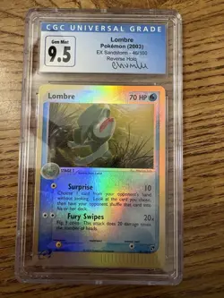 2003 Pokemon EX Sandstorm Lombre Rev Holo 46 Chumlee Coll. CGC 9.5 - Image 1