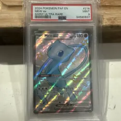 Pokemon Mew ex SV: Paldean Fates 216/091 Shiny Ultra Rare Holo PSA 9 - Image 1