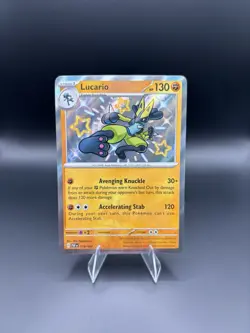Pokemon Lucario Shiny Rare Holo SV: Paldean Fates 2024 174/091 NM - Image 1