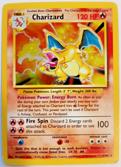 Charizard Base Set Pokemon Card 4/102 Holo Rare - Image 1