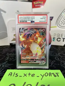 Pokemon Charizard VMAX Darkness Ablaze Holo PSA 10 2020 English - Image 1