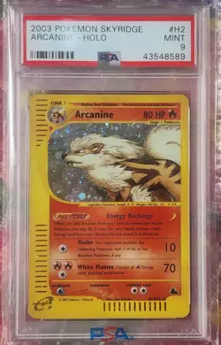 Pokemon Arcanine H2/H32 WotC Skyridge Holo PSA 9 - Image 1