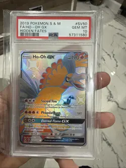 Pokemon TCG Ho-Oh GX SV50/SV94 Hidden Fates PSA 10 GEM MT - Image 1