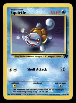 Squirtle 68/82 Common Starter Team Rocket Set Pokemon Card - 6 - Image 1