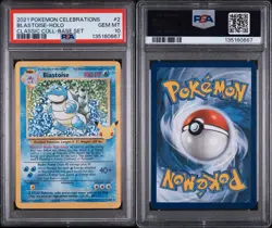 Pokemon Card Blastoise 002 Celebrations PSA 10 Base Set Gem Mint Holo 2021 1998 - Image 3