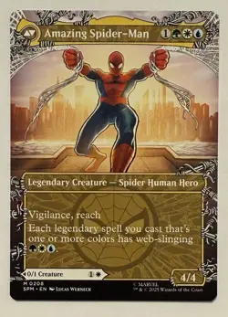 Peter Parker Borderless #208 - Mythic - Marvel's Spider-Man MTG - Image 2