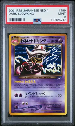 2001 POKEMON JPN NEO 4 #199 DARK SLOWKING PSA 9 - Image 1