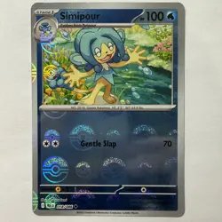 Simipour (Poke Ball Pattern) SV: Black Bolt 018/086 NM English Pokemon Card - Image 1