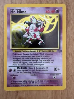 Mr. Mime 06/64 Jungle Holo TCG Pokemon Card 1999 Wizards Jungle Base Set 40 HP - Image 1