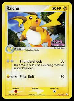 Raichu 51/110 Reverse Holo Stamped EX Holon Phantoms Pokemon Card - Image 1