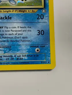 * Pokemon AZUMARILL 1st Edition Card NEO GENESIS Set 2/111 Holo Rare LP - Image 3