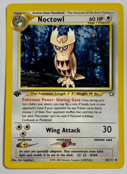 * Pokemon Card - Noctowl Neo Genesis 1st Edition 42/111 Uncommon - Image 1