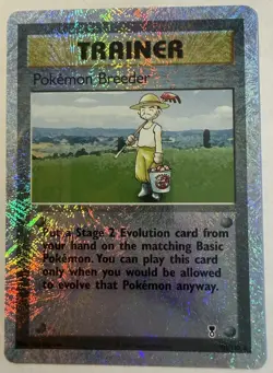 Pokemon Breeder 102/110 Legendary Collection 2002 Reverse Holo Card TCG - Image 1