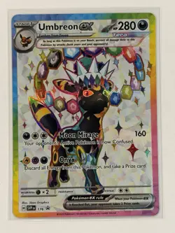 Umbreon ex SVP 176 Holofoil SV: Scarlet & Violet Promo Card Plus Pin & Figure - Image 1