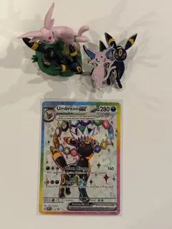 Umbreon ex SVP 176 Holofoil SV: Scarlet & Violet Promo Card Plus Pin & Figure - Image 3
