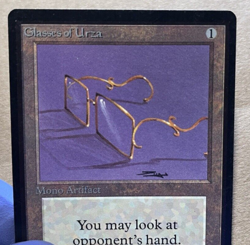 Vintage Glasses of Urza Beta Magic The Gathering Trading Card Artifact MTG - Image 2