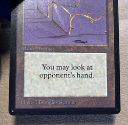 Vintage Glasses of Urza Beta Magic The Gathering Trading Card Artifact MTG - Image 3