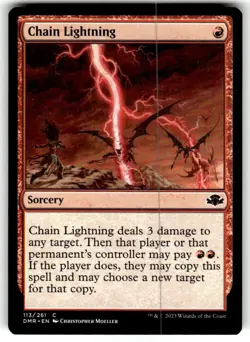 Chain Lightning Dominaria Remastered Regular NM MTG - Image 1