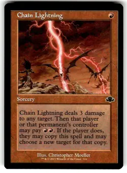 MTG Chain Lightning (Retro Frame) Dominaria Remastered Regular - Image 1