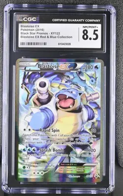 CGC 8.5 BLASTOISE EX XY122 RED & BLUE COLLECTION BLACK STAR PROMO POKEMON - Image 1