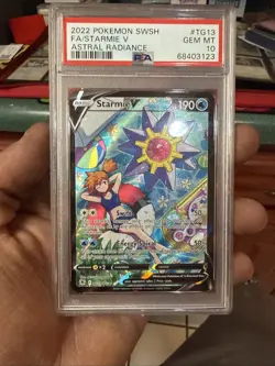 Pokemon SWSH Astral Radiance Starmie v Full Art TG13/TG30 PSA 10 - Image 1