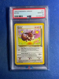 1999 POKEMON JUNGLE # 51 EEVEE PSA 10 - Image 1