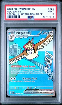 2023 POKEMON OBF EN-OBSIDIAN FLAMES SPECIAL ILLUSTRATION RARE PIDGEOT EX PSA 9 - Image 1
