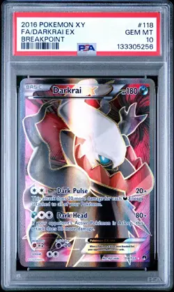 Pokemon PSA 10 Darkrai EX FA #118 XY Breakpoint 2016 New Cert Low Pop Gem Mint - Image 3