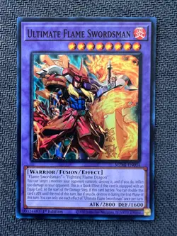 Yugioh Ultimate Flame Swordsman 1st Edition Super Rare MZMI-EN004 NM - Image 1
