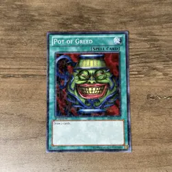 Yu-Gi-Oh! Pot of Greed BP02-EN129 1st Edition Mosiac Rare - Image 1