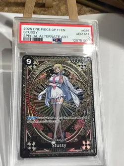 One Piece Stussy OP07-085 SP OP11 English PSA 10 SUPER RARE Divine Speed NO RES - Image 1