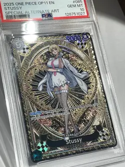 One Piece Stussy OP07-085 SP OP11 English PSA 10 SUPER RARE Divine Speed NO RES - Image 2