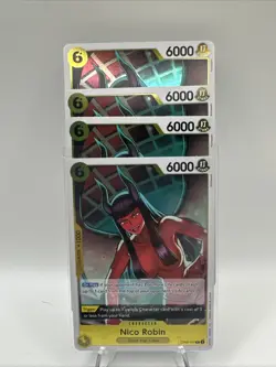 4X Nico Robin OP09-107 R One Piece TCG Foil Emperors in the New World NM - Image 1
